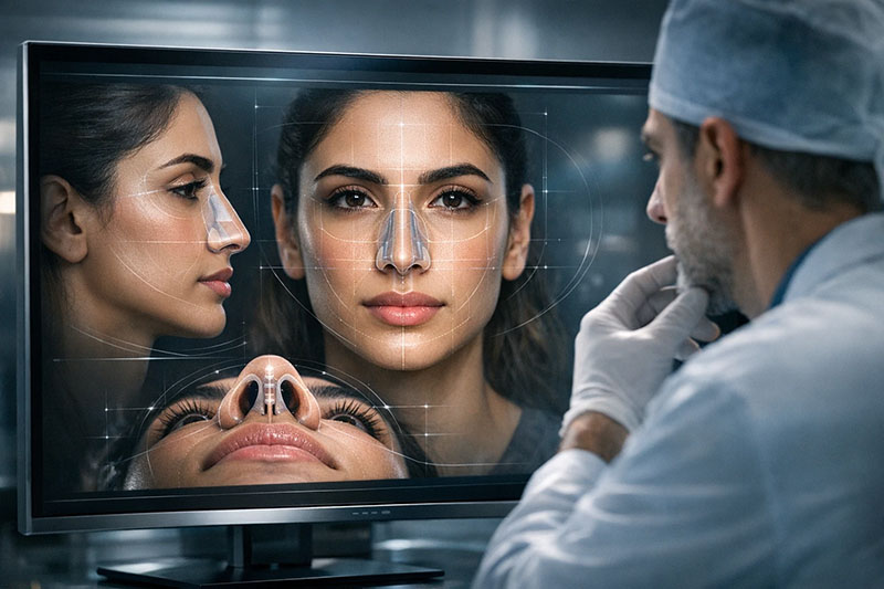 تحلیل عکس‌های بینی و بررسی دقیق قبل از عمل